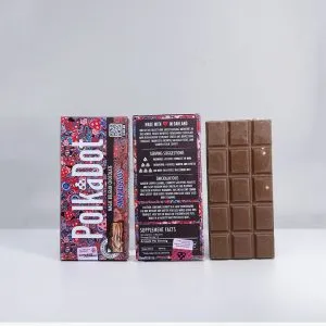 PolkaDot Mushroom chocolate bar Snickalicious Magic Belgian Chocolate