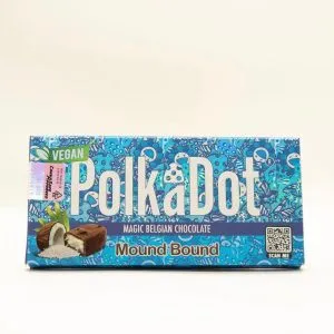 Polkadot chocolate mushroom Mound Bound Magic Belgian Chocolate