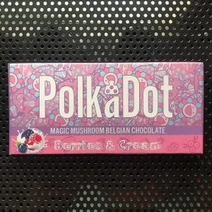 Polkadot mushroom chocolate Berries & Cream Belgian Chocolate